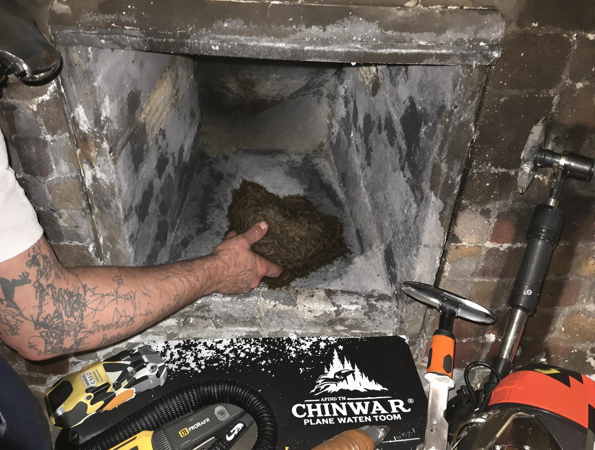 Middletown Chimney Sweep safely removing debris and screening chimney in Middletown, NJ